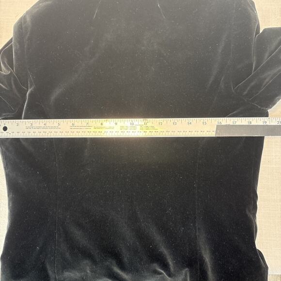 80's Black Velvet Blazer Goth Dark Academia Cos Cob S - Picture 11 of 15